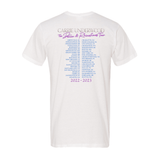 White Denim & Rhinestones Tour Photo Itinerary T-Shirt Back