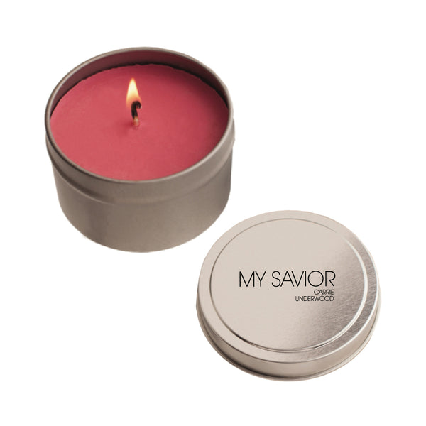 My Savior Tin Candle (Fresh Cut Roses)