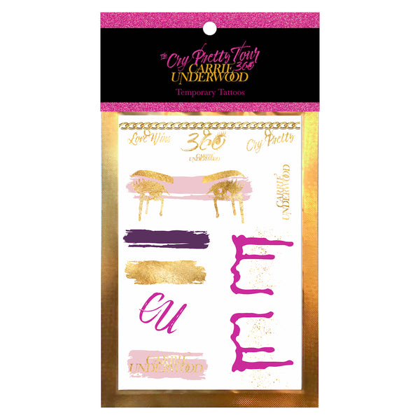 The Cry Pretty Tour 360 Temporary Tattoos