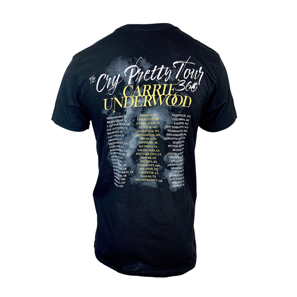 The Cry Pretty Tour 360 Standing Mic Itinerary T-Shirt