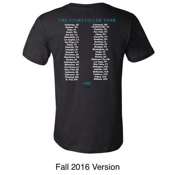 Black Glitter Storyteller Tour T-Shirt