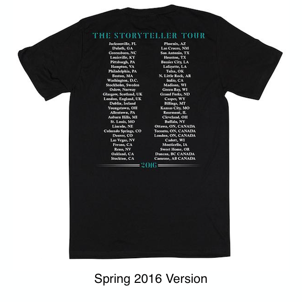 Black Glitter Storyteller Tour T-Shirt