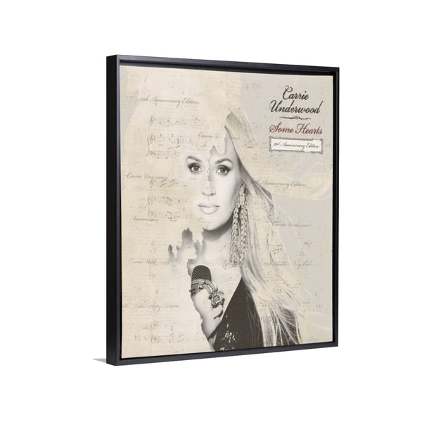 Some Hearts Framed Canvas Side View