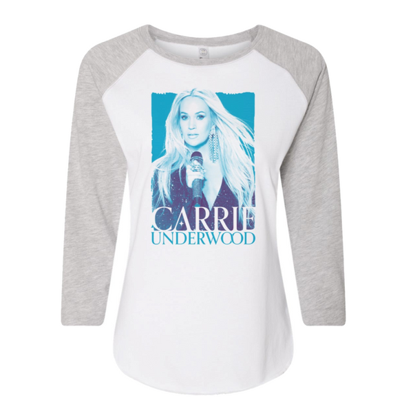 Carrie Blue Photo Raglan