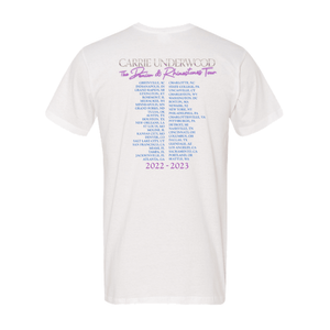 White Denim & Rhinestones Tour Photo Itinerary T-Shirt Back
