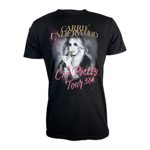 The Cry Pretty Tour 360 Black Admat Itinerary T-Shirt