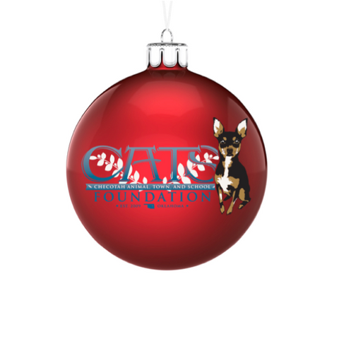 C.A.T.S. Foundation Red Bulb Ornament