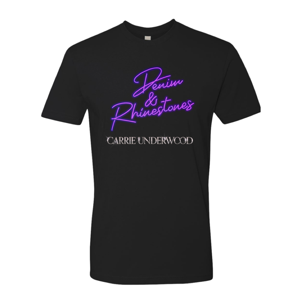 Black Denim & Rhinestones Logo T-Shirt – Carrie Underwood Online Store