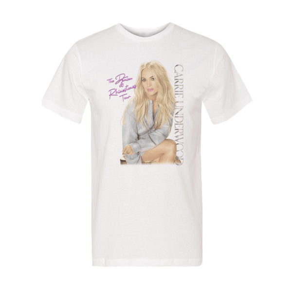 White Denim & Rhinestones Tour Photo Itinerary T-Shirt Front