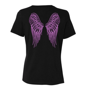 Crazy Angels Ladies Tee Back