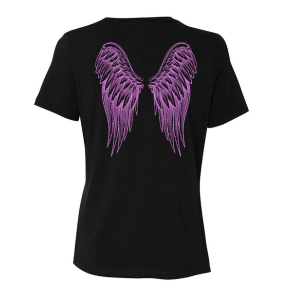 Crazy Angels Ladies Tee Back