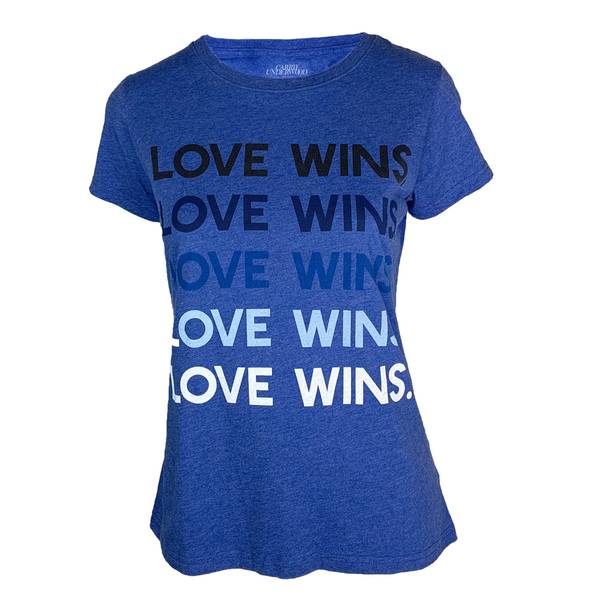 Ladies "Love Wins" Blue T-Shirt