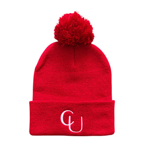 Red Pom Beanie