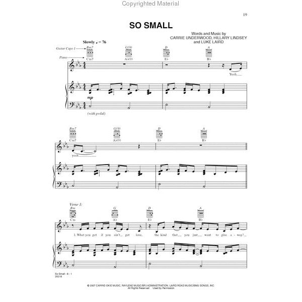 Carrie Underwood - Carnival Ride Songbook