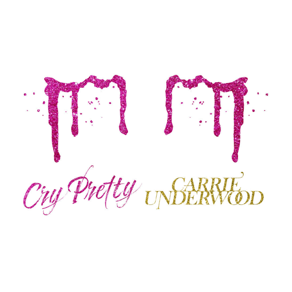 "Cry Pretty" Glitter Tear Face Stickers