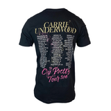 The Cry Pretty Tour 360 Black Admat Itinerary T-Shirt