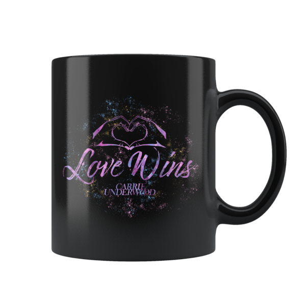 "Love Wins" Black Mug